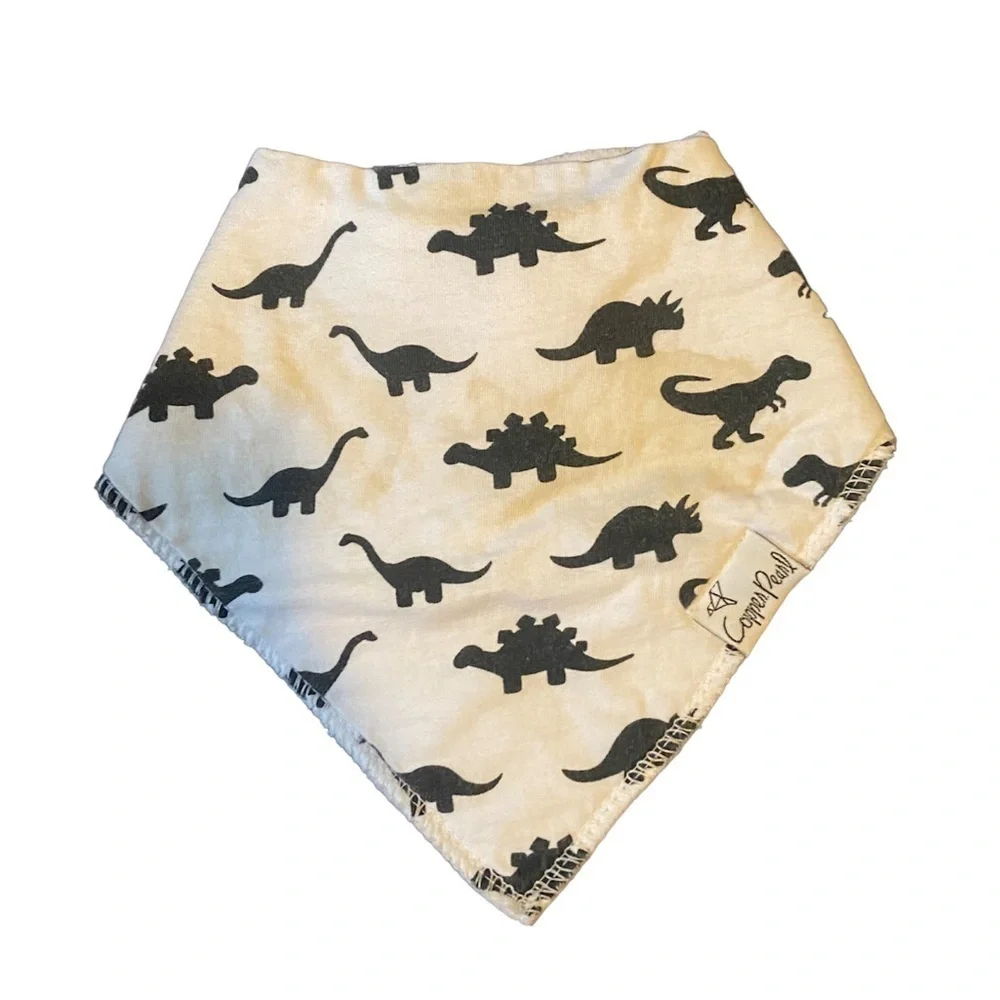 BABY dinosaur white bib
